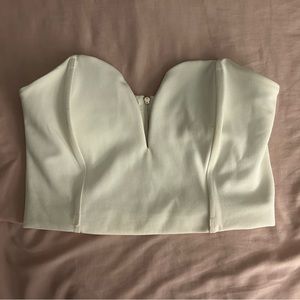 Dynamite White Sweetheart Corset Top
